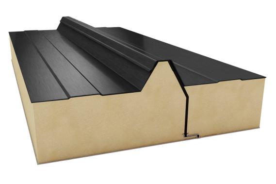 Sandwichplatte mit Dachprofil T-40 und PIR-Kern